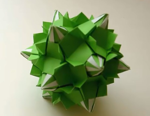 手工折纸花球的简单折法教程手把手教你学习如何制作蜂鸟折纸花球