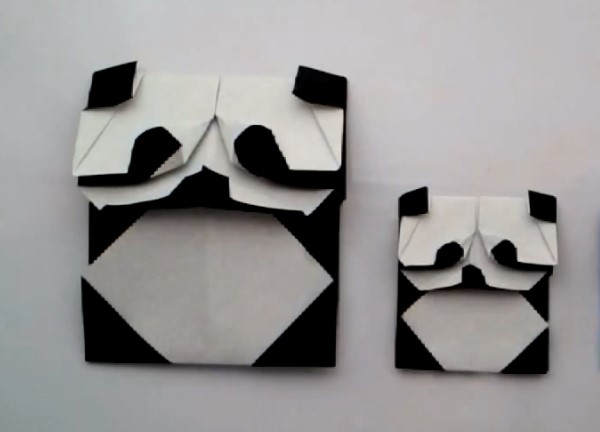 儿童折纸大熊猫的简单折法制作教程手把手教你学习如何制作折纸大熊猫