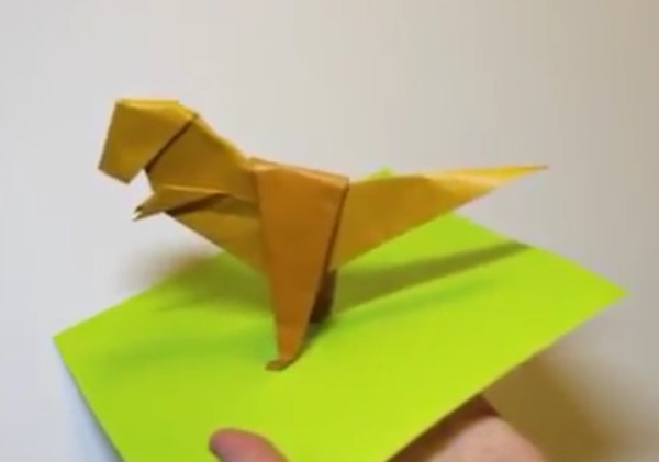手工折纸恐龙制作教程教你学习折纸霸王龙的制作