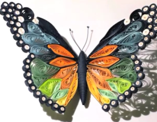手工立体衍纸的制作教程教你学习如何制作衍纸蝴蝶