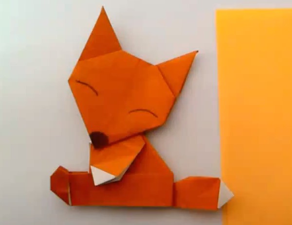 儿童手工折纸小狐狸的折纸直走教程教会你如何折叠出可爱的小狐狸