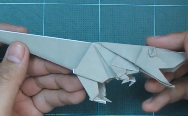 手工折纸恐龙制作教程手把手教你学习如何制作折纸霸王龙