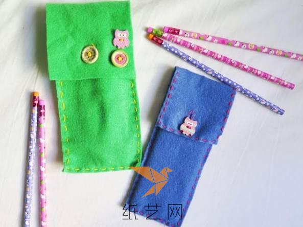 最简单的手工女孩笔袋_超简单的手工制作布艺笔袋教程
