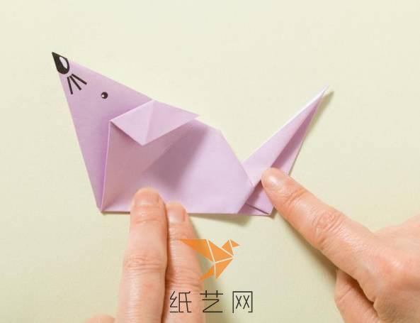 可爱儿童手工折纸小老鼠鼠年新年折纸教程