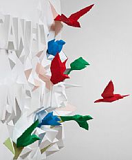 “文字飛千里”紙雕3D海報