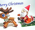 【紙模型】聖誕馴鹿、聖誕老人和雪​​橇紙模型免費下載與教程
