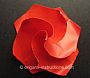 簡易旋轉玫瑰摺紙的折法與圖解教程