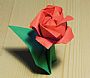 摺紙玫瑰的簡單折法之川崎紙玫瑰改版折法圖解教程