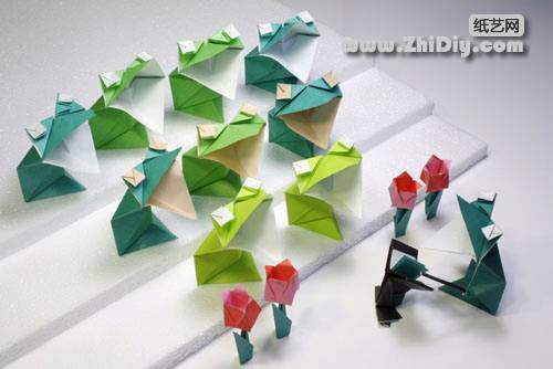 会唱歌的折纸青蛙折纸图解教程手把手教你制作漂亮的折纸青蛙