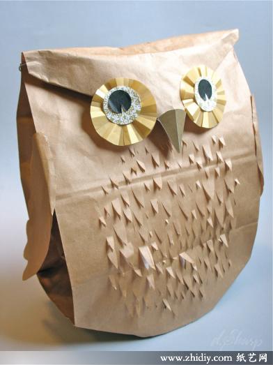 纸袋猫头鹰的手工纸艺制作教程教你制作可爱的纸袋猫头鹰