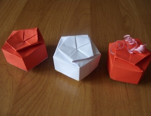 五边形组合折纸收纳盒的制作图解教程教你制作漂亮折纸盒子