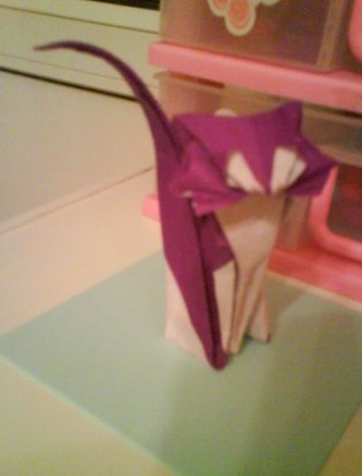 立体的折纸狐狸实拍图折纸教程制作出一个可爱的折纸狐狸来