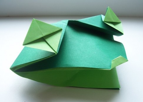嘴巴可以活动的折纸青蛙折纸图解教程手把手教你制作简单有趣的嘴巴可以活动的折纸青蛙