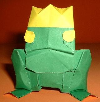 青蛙王子手工折纸图解教程手把手教你制作漂亮的卡通折纸青蛙王子