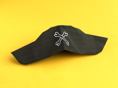 海盗折纸帽子的折纸图解教程手把手教你制作漂亮的折纸海盗帽