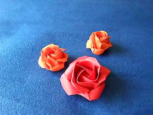 阿布折纸玫瑰花的手工制作折纸视频教程