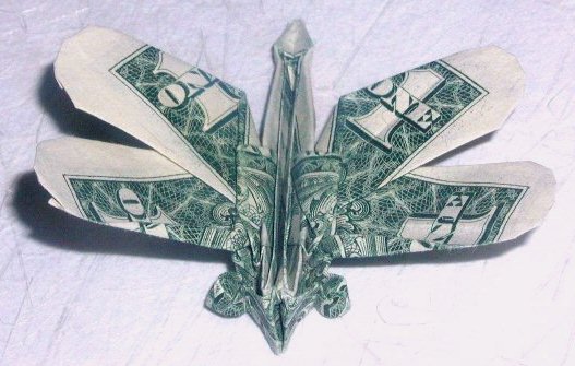 美元折纸蜻蜓的折纸图解教程手把手教你制作美元折纸蜻蜓