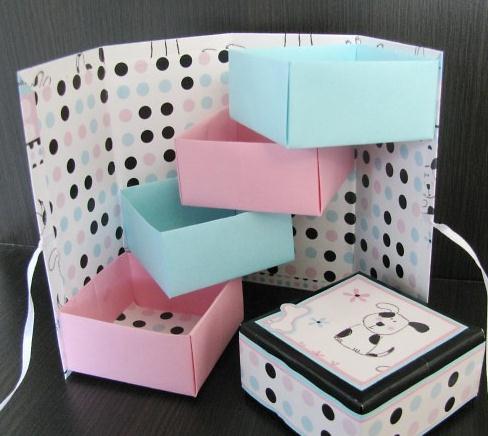 折纸收纳盒在结构上面更加的立体和饱满充实