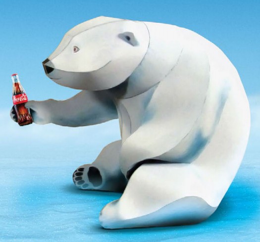 圣诞北极熊纸模型手工纸艺贺卡手把手教你制作精美的圣诞北极熊贺卡
