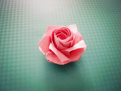 五瓣折纸玫瑰花的手工教程手把手教你制作纸玫瑰