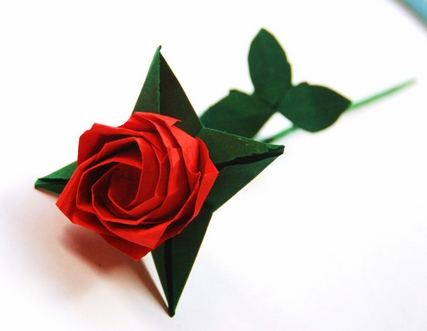 折纸玫瑰花的教程也可以被学习并制作出来成为母亲节独特的礼物哦