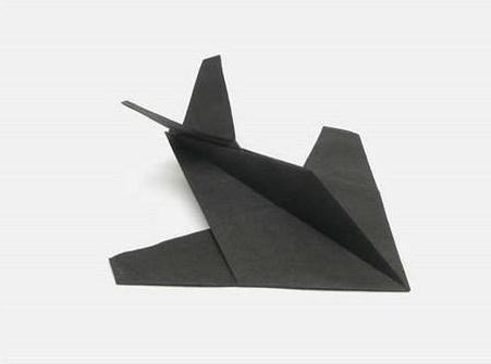 隐形折纸战斗机的折法图解大全教程一步一步的教你制作精美的折纸战斗机