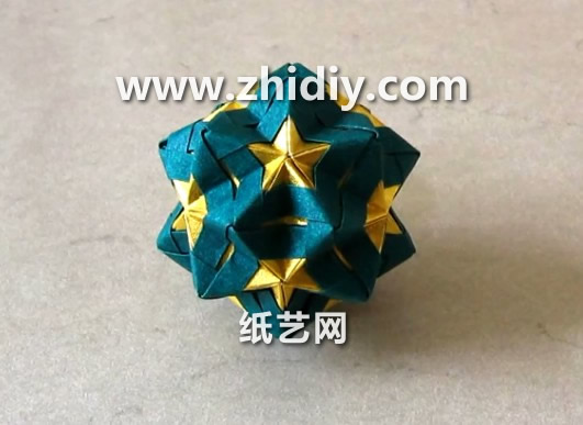 圣诞节星星的折纸花球图解教程手把手教你制作出精美的折纸星星花球来