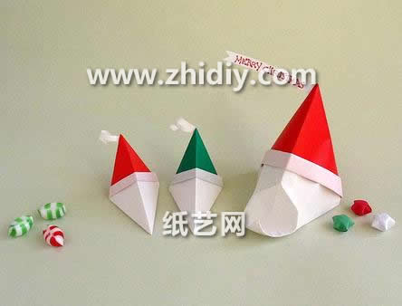 圣诞老人折纸盒子的折法图解教程手把手教你制作精美的圣诞老人盒子