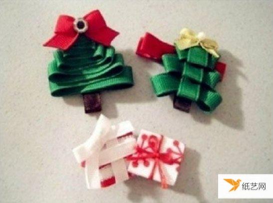 使用简单绸带制作个性圣诞树的方图解教程