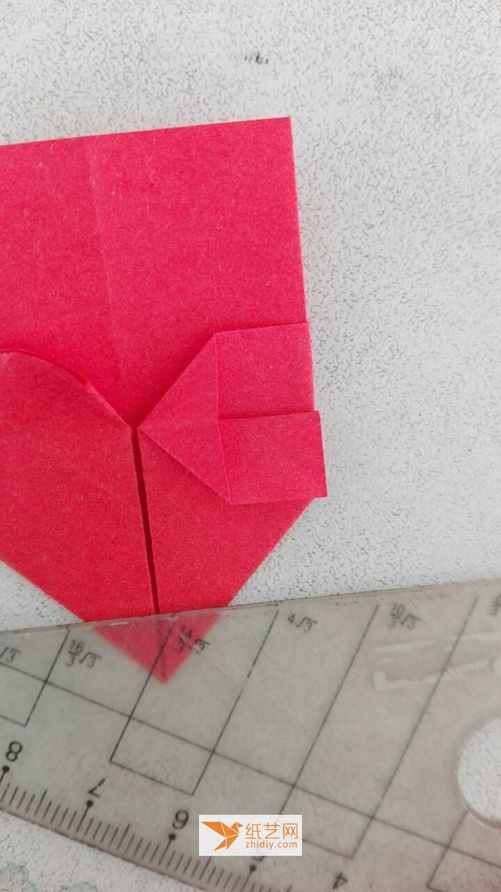 折纸书签系列：心形书夹 第10步