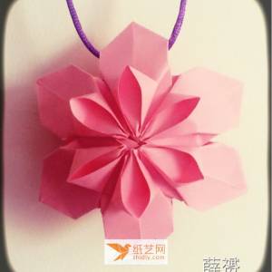 立体折纸樱花的折纸花教程