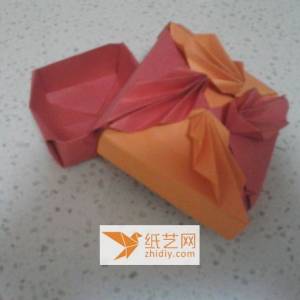 教师节手工折纸枫叶盒子的详细折纸教程