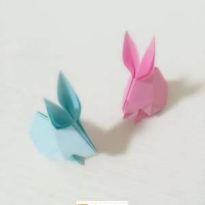 一个非常简单的折纸小兔子折纸图解教程