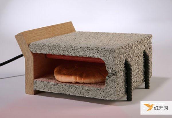 使用钢筋水泥打造个性的烤面包机 平时还能当椅子做！