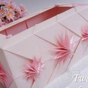 漂亮个性抽纸盒餐巾纸盒的折叠制作方法图解