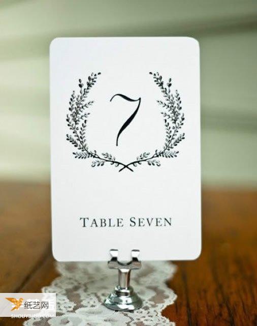 创意婚礼桌牌的手工设计制作方法图片欣赏