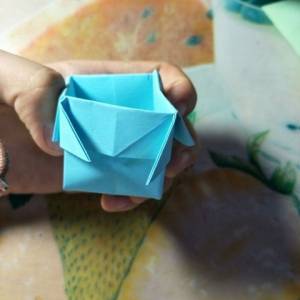儿童手工折纸宝塔快速变身折纸收纳盒制作教程