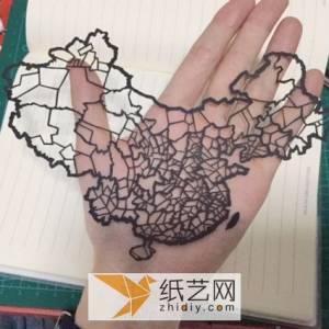 你没见过的剪纸中国地图的制作
