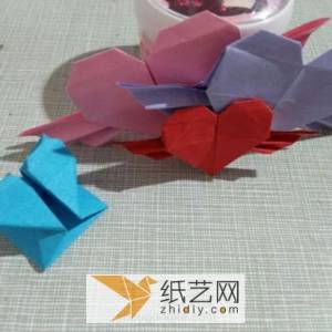 很简单的方法制作的带翅膀的折纸心情人节礼物