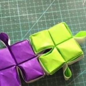 使用折纸折叠拼图零片的方法图解教程