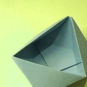 简易多面纸垃圾盒的折叠教程