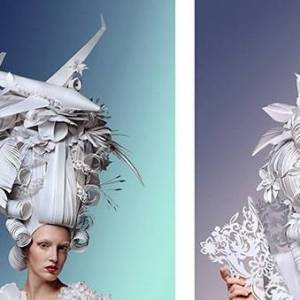 俄罗斯纸雕家完美诠释巴洛克式假发