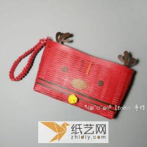 中国红纸藤编织收纳包的教师节礼物