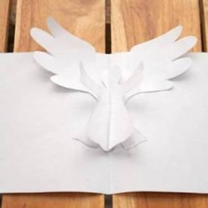 使用A4纸制作创意立体天使贺卡的方法制作教程
