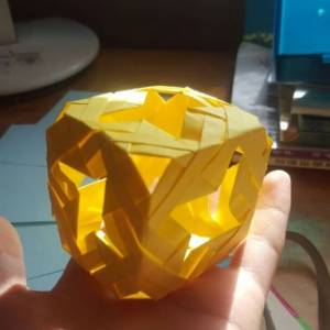 元宵节手工创意折纸灯笼制作 组合折纸立方体的教程