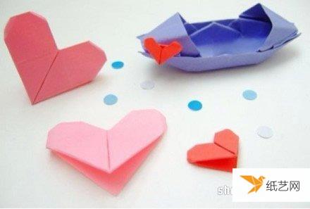 非常简单的手工折叠纸质爱心的方法图解步骤