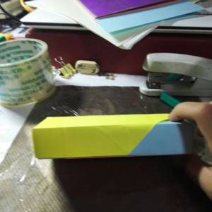 彩色折纸文具盒开学礼物