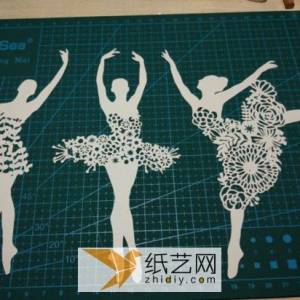 现代剪纸手工制作教程 芭蕾舞演员剪纸DIY