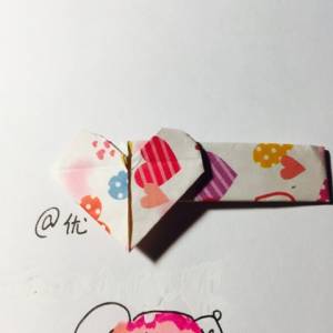情人节的小惊喜 折纸爱心发卡的制作教程
