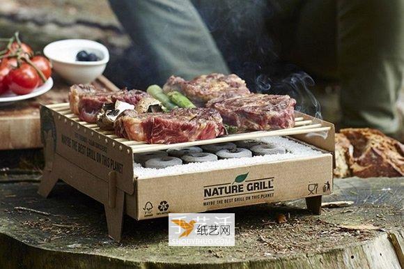 环保烤肉 使用纸与竹子制作的抛弃式烤炉